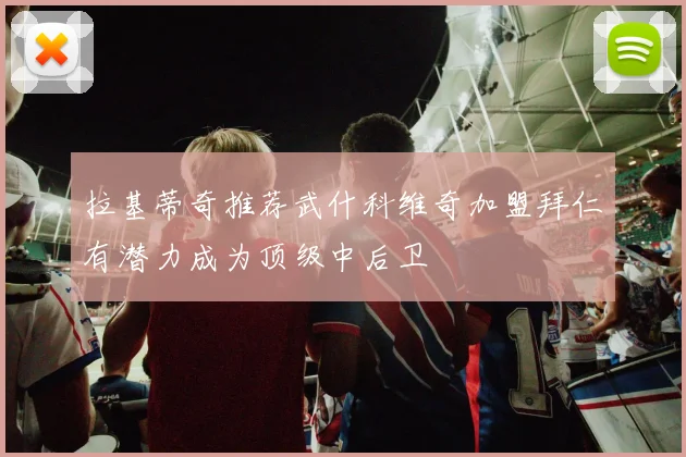 拉基蒂奇推荐武什科维奇加盟拜仁有潜力成为顶级中后卫